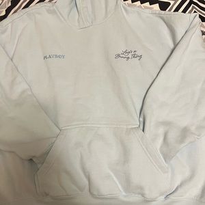 NWOT baby blue Play boy bunny sweatshirt